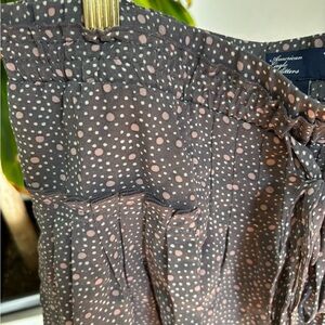 American Eagle Outfitters Gray and Pink Patterned Skirt